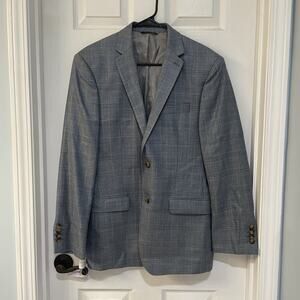 Ralph Lauren Blazer Mens 40 Gray Dillards Wool Silk Linen Sport Coat Window